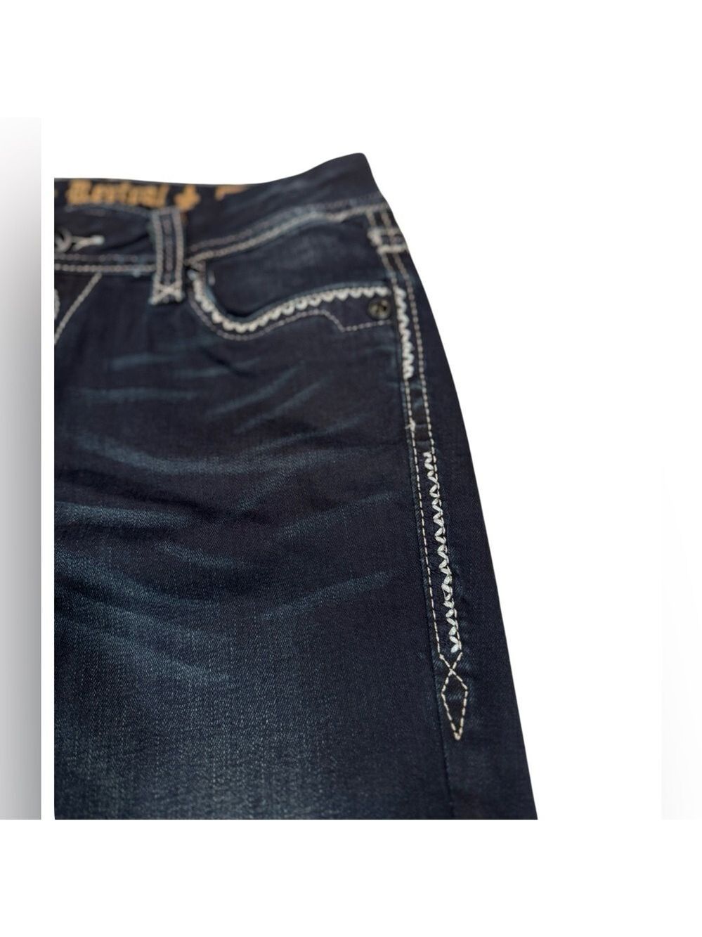 Rock Revival Women's Jacklyn Jeans Dark Blue Denim Size 30